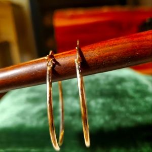 Gold vermeil earrings 1.5 inch